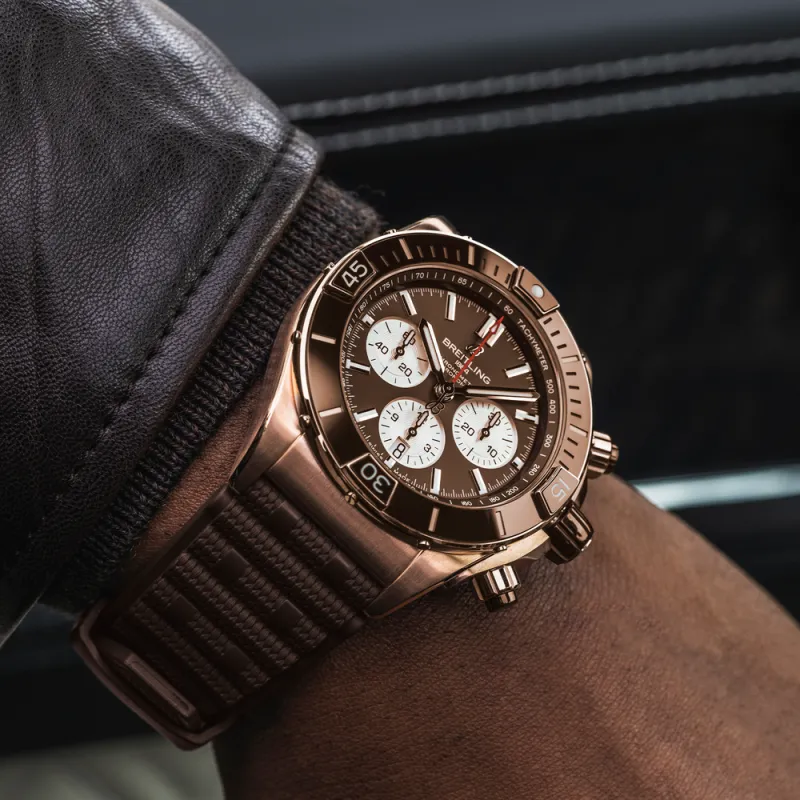 BREITLING Mechanical Chronograph Collection Automatic Mechanical Movement Men's Watches Watch 44mm Coffee Watch Dial-4