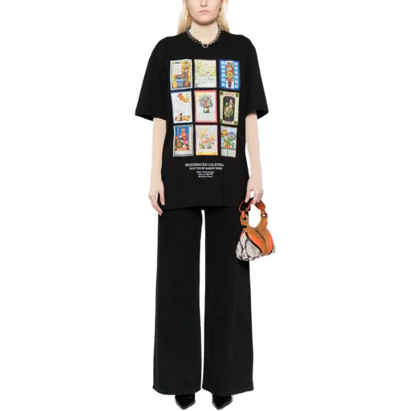 Marine Serre Graphic-print Cotton T-shirt-2