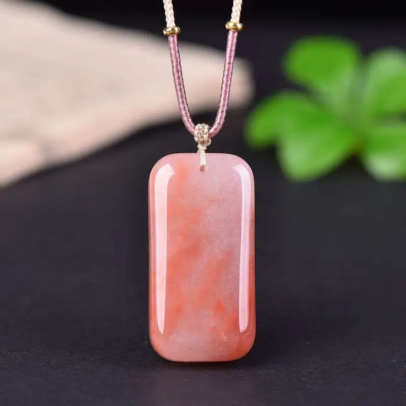 Gifts Golden Silk Jade Necklaces Unisex-1