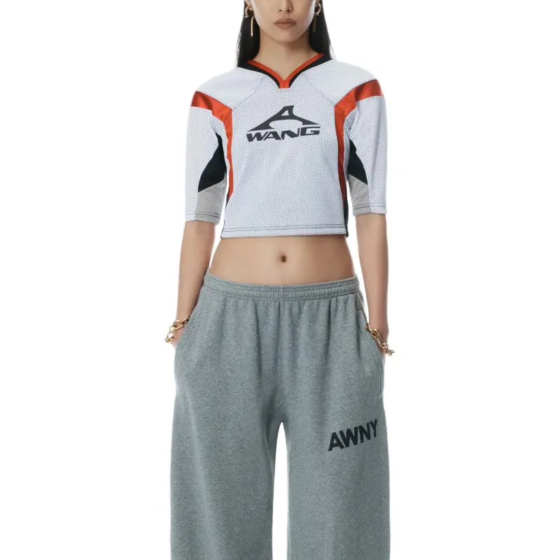 T By Alexander Wang Graphic Articulated Leg Sweatpants Grey-4