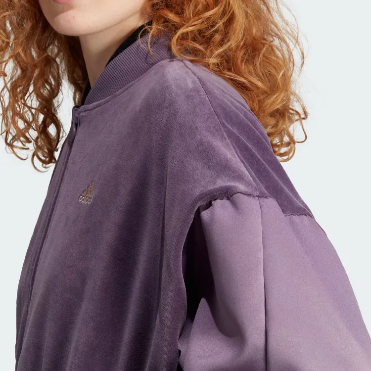 Adidas Embossed Monogram Reversible Jackets Coats Women's Dark Gray Violet-5