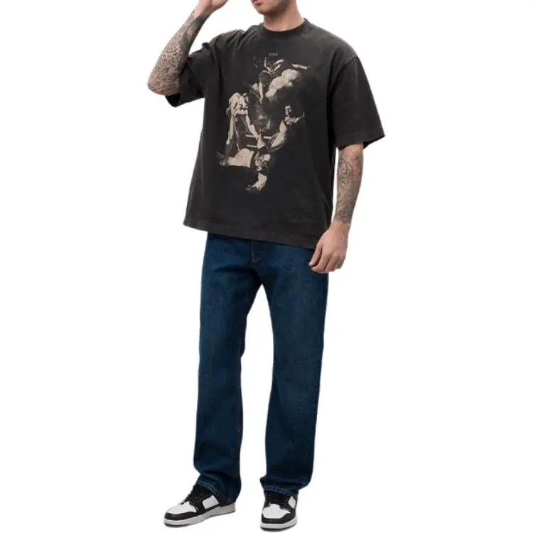 OFF WHITE Martyrdom print T shirt-2