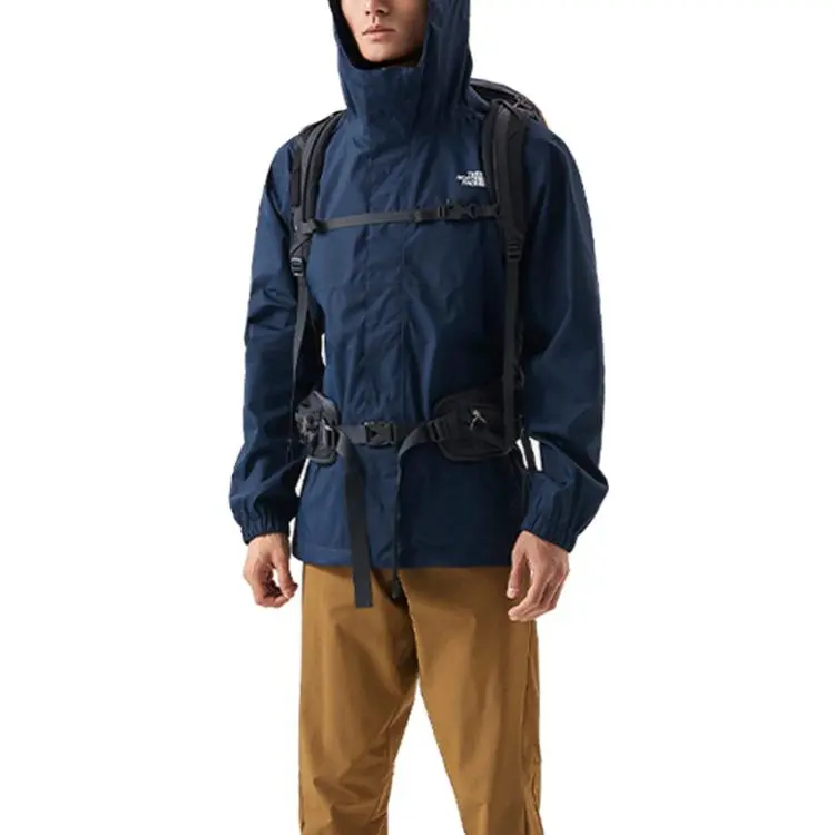 THE NORTH FACE City Outdoor Collection Outdoor Hiking Waterproof And Windproof Windbreaker Jacket Men's Navy Blue-2