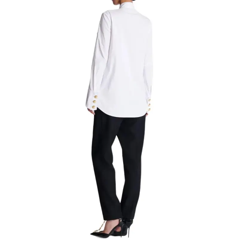 BALMAIN Ruffled Poplin Shirt-3