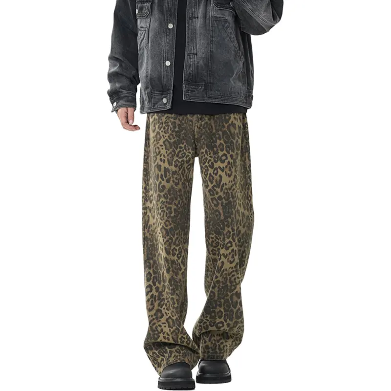 TONYKRZ Jeans Unisex Leopard Print-2