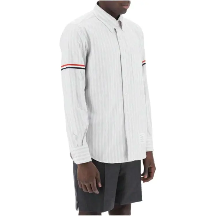 THOM BROWNE Striped Buttoned Shirt-3