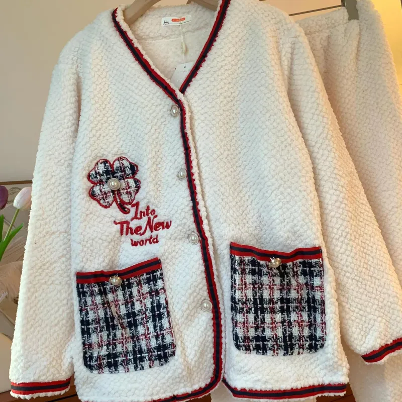 WANANNI Pajama Set Women's White-5