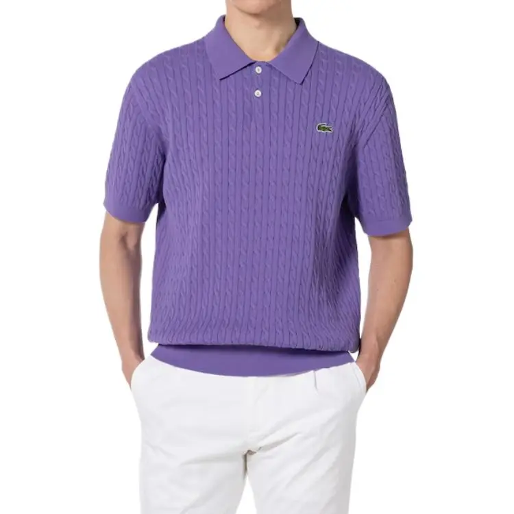 LACOSTE Polo Shirt Men's Purple-3