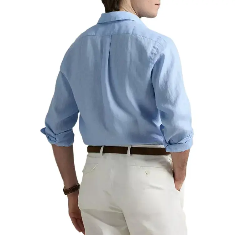 Polo Ralph Lauren Long Sleeve Piece Dye Linen Sport V1 Shirt-3