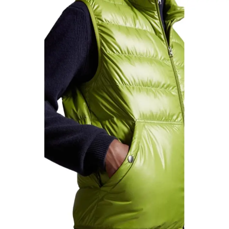 Moncler Aube Series Vests Men Leaf Green-4