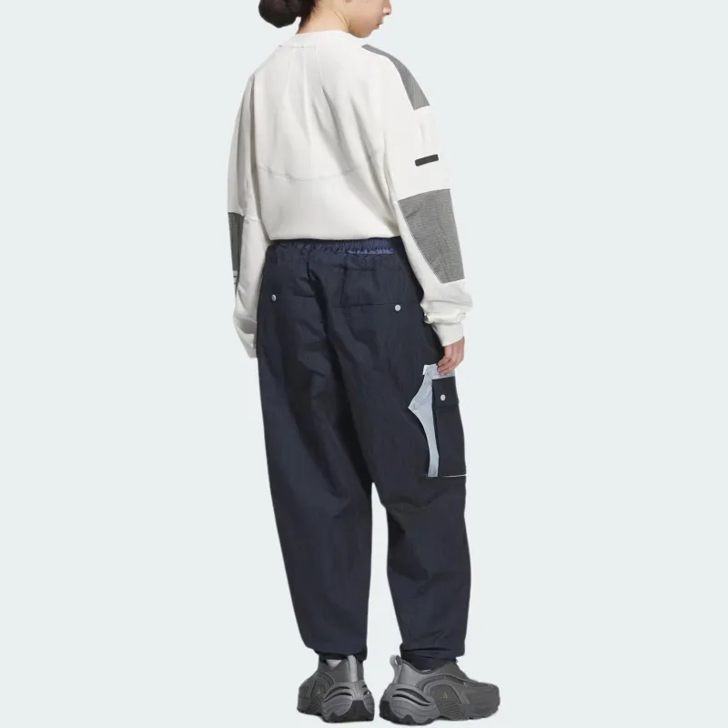Adidas FOS FUTURE STYLE WOVEN JOGGERS Casual Pants Unisex Aurora Ink Blue/Bright White-4