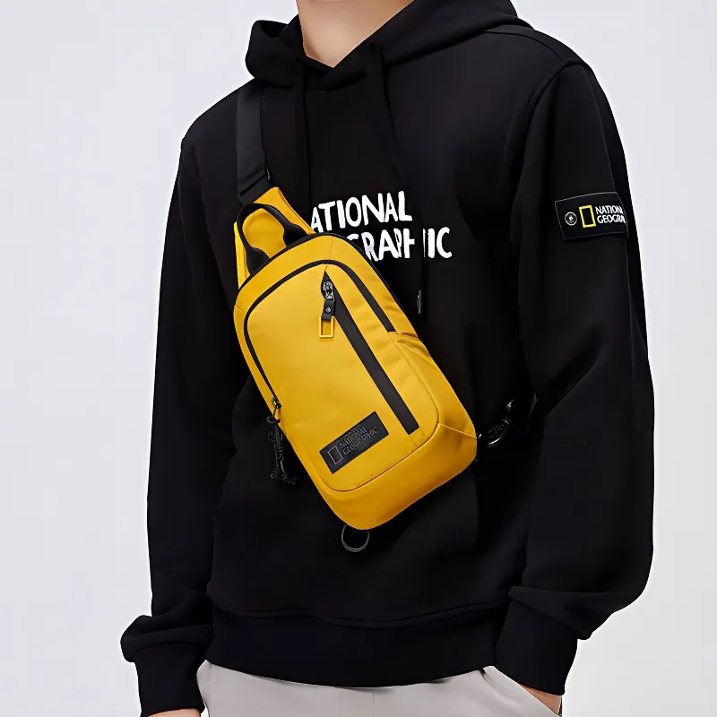 NATIONAL GEOGRAPHIC Polyamide Crossbody Sling Bag Unisex Sienna Yellow-3