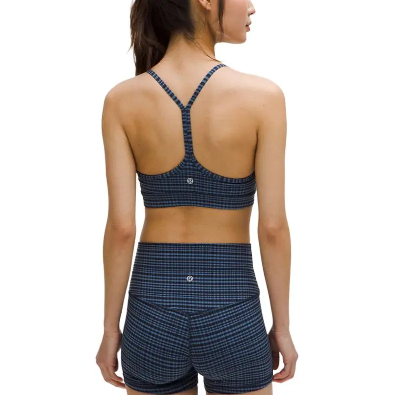 Lululemon Flow Y Collection Nulu™ Yoga Underwear Women's Washed Blue Plaid-3