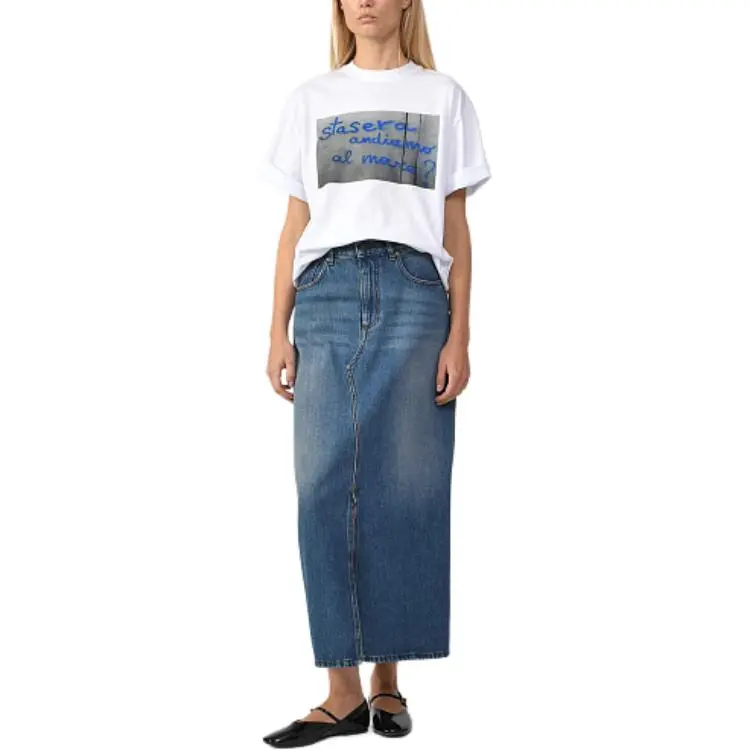 MSGM Denim Midi Skirt-3