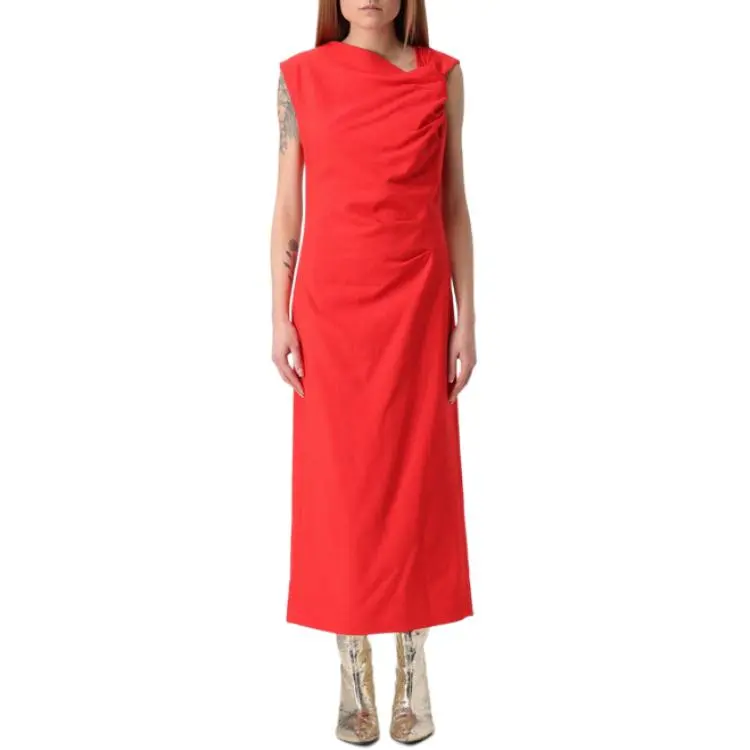 MSGM Sleeveless Dress Women's Red-2