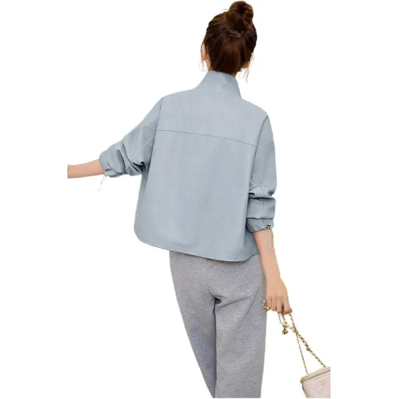 Yi Mengyuan Leather Jackets Coats Women's-2