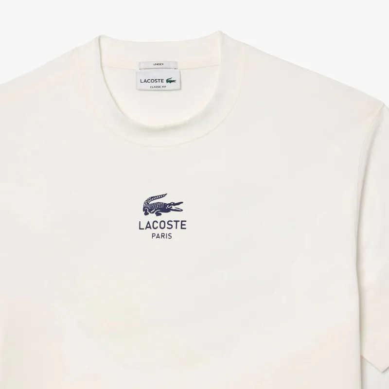 LACOSTE Signature print T shirt-3