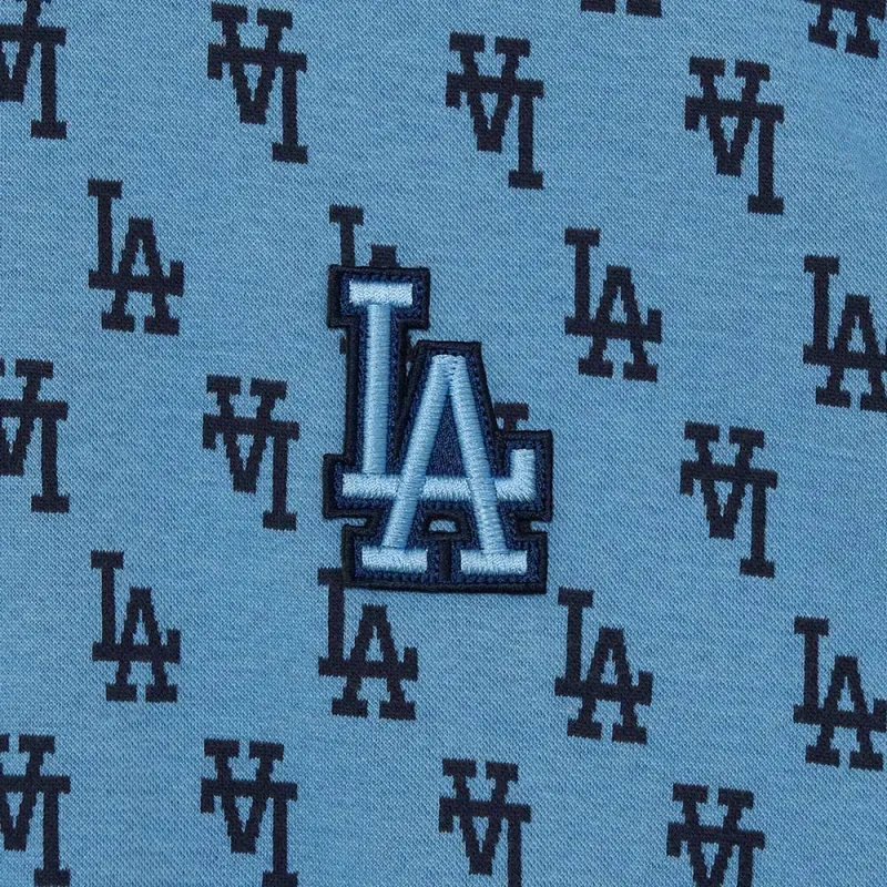 MLB MONOGRAM Series Los Angeles Dodgers Sweatshirt Unisex Dark Sky Blue-5