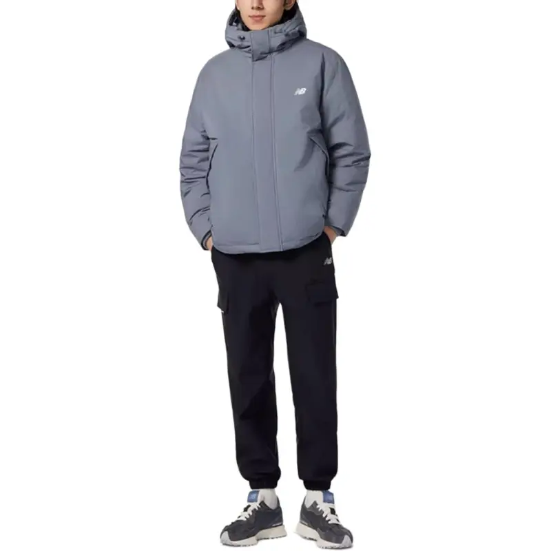 New Balance Down Jackets Men Gray-2