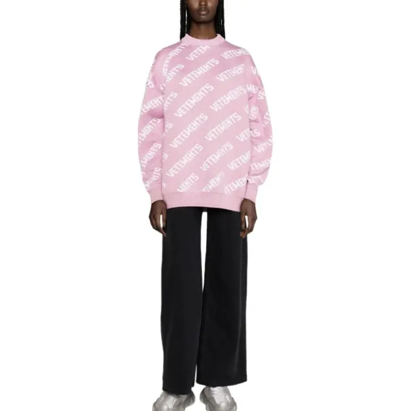 Vetements All-Over Logo Embroidered Sweater-2