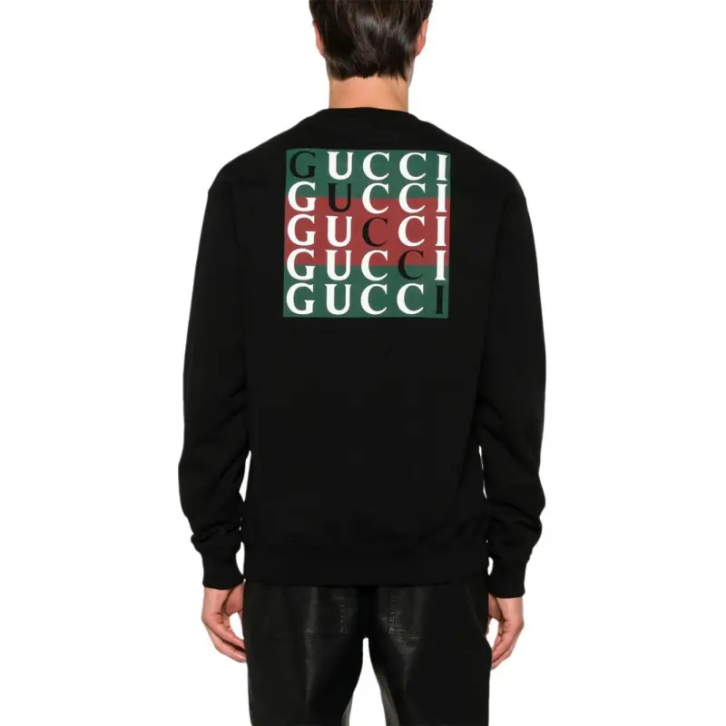 GUCCI Logo Printed Crewneck Sweatshirt-4