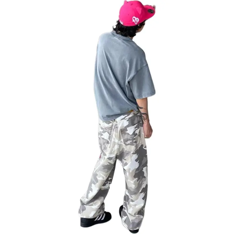 SZSX Jeans Unisex Camouflage White-1