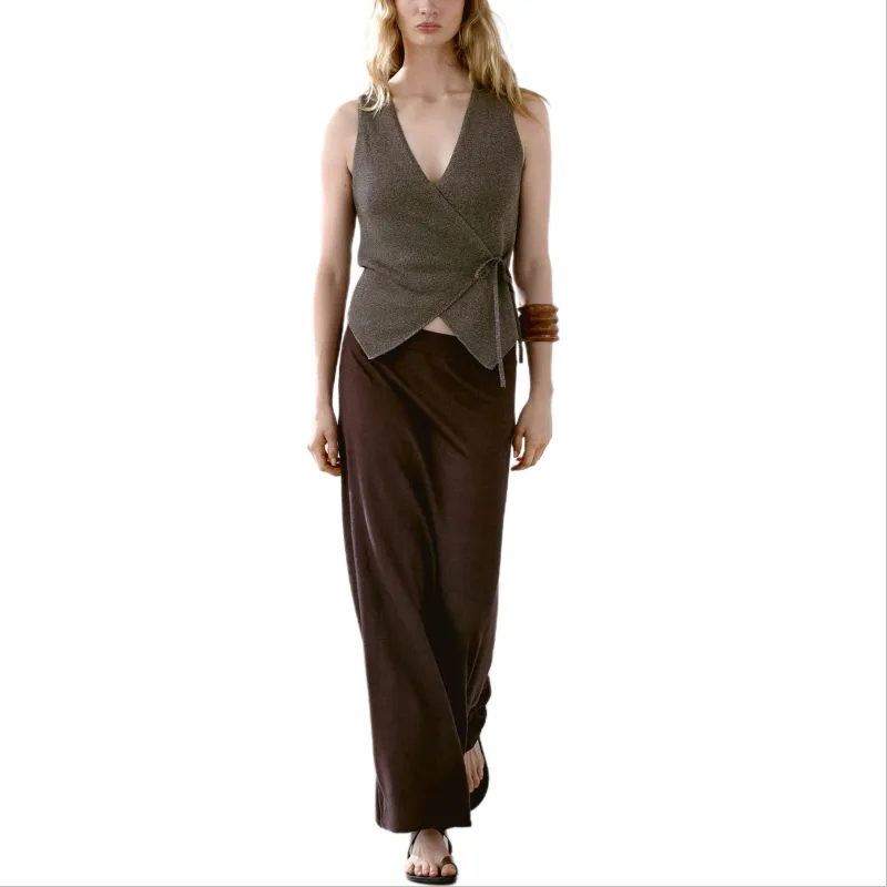 Massimo Dutti Tank Top Women's Brown-2