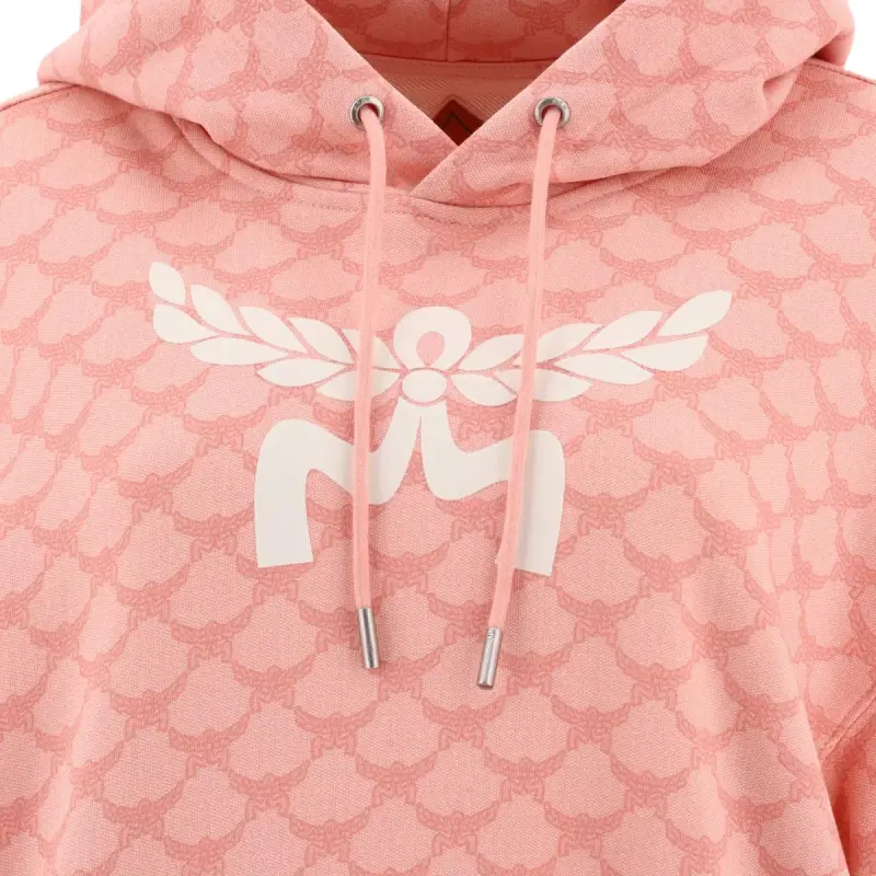 MCM Monogram Printed Drawstring Hoodie-2