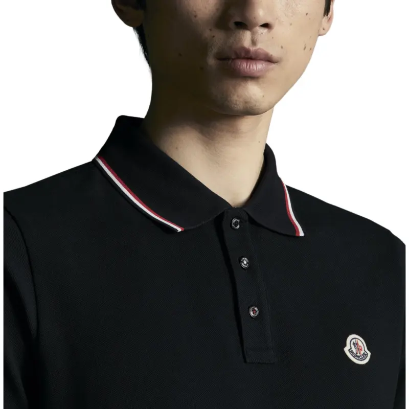 Moncler SS24 Polo Shirt Men's Black-3
