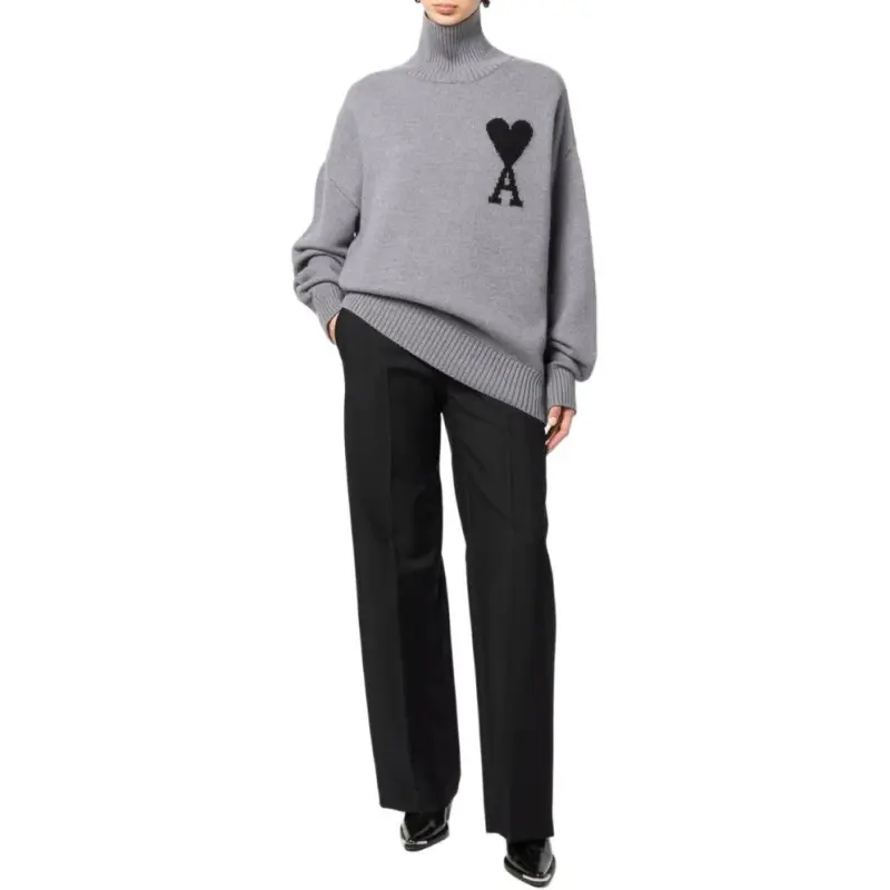 Ami Paris Ami De Coeur Roll neck Jumper-1