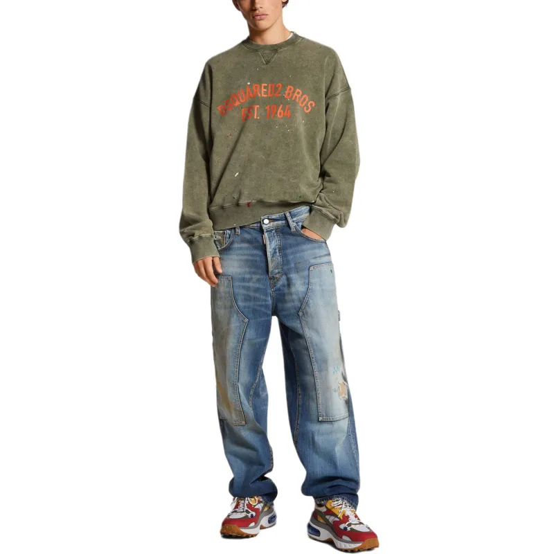 DSQUARED 2 Marble Dyed Vanish Spot Cypro Fit Sweatshirt-3