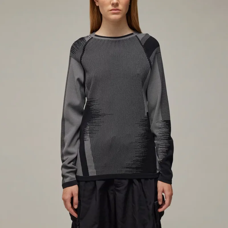 Adidas Y-3 Logo Knit Sweatshirt Sweatshirt Women's Black-1