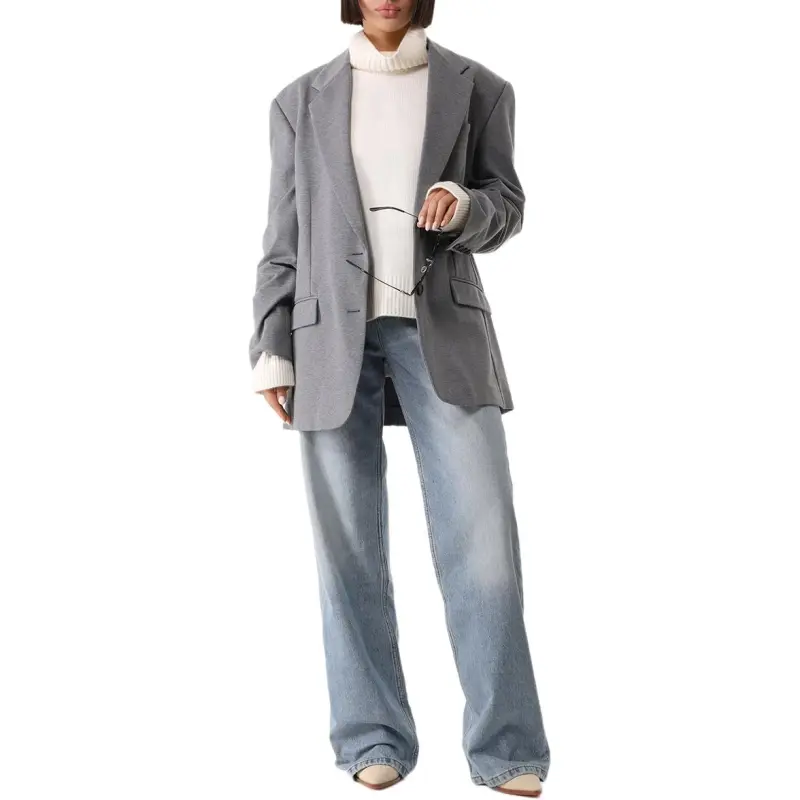 HUGO BOSS Logo Patch Wide Leg Jeans-3