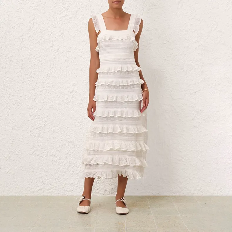 Zimmermann Kaleidoscope Ruffled Midi Dress-1