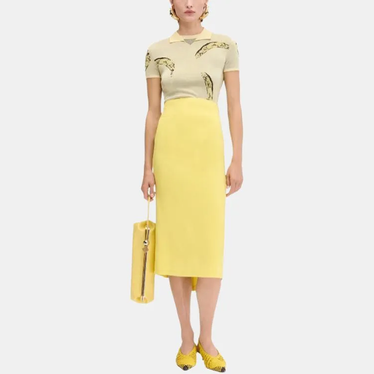 Jacquemus Le Polo Marino 'Banana Jacquard Yellow'-2