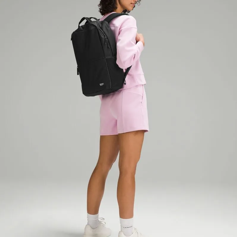 Lululemon Recycled Polyester Backpack Regular Unisex Black & Horizontal Stripe Gray-3