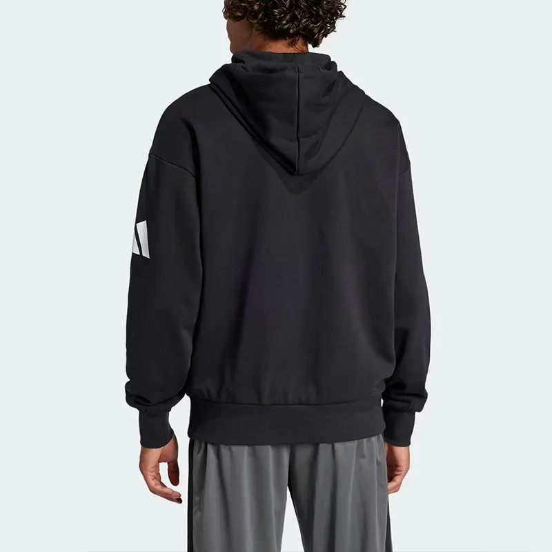 Adidas Free Shipping With AdiClub Essentials Loose Fit 3 Bar Logo French Terry Hoodie-2