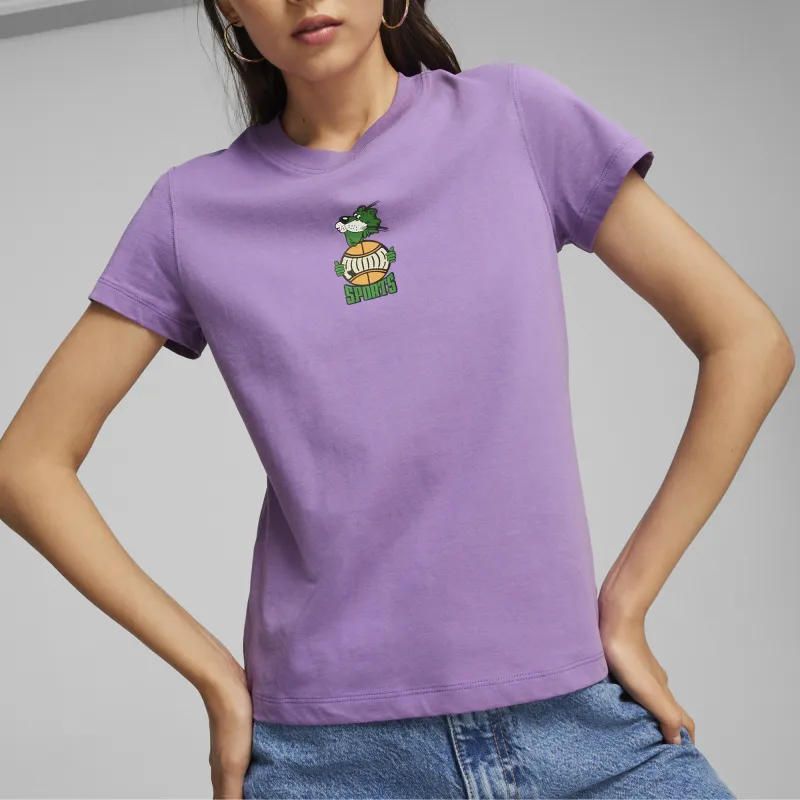 PUMA T Shirts Women's Purple-2