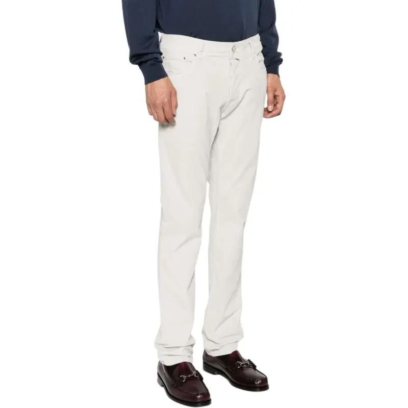 JACOB COHEN Logo Patch Mid Rise Trousers-3