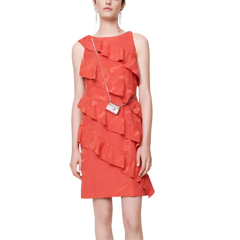 CHANEL SS22 Sleeveless Dress Women's Red-1