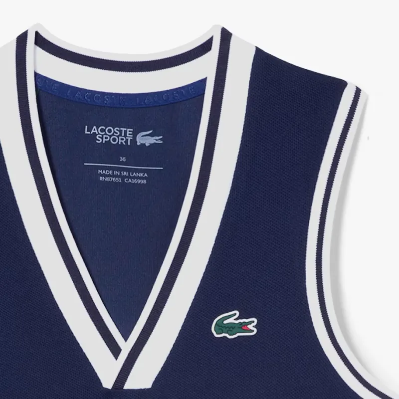 LACOSTE Sleeveless Dress Women's Marine Blue-3