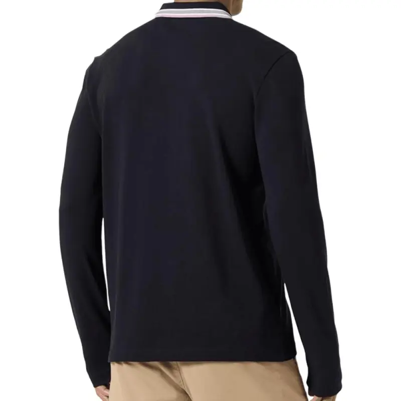 HUGO BOSS Logo Embroidered Long Sleeved Polo Shirt-2