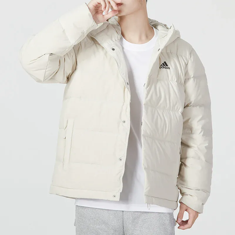 Adidas Down Jacket Unisex White Comes With Necklace-2