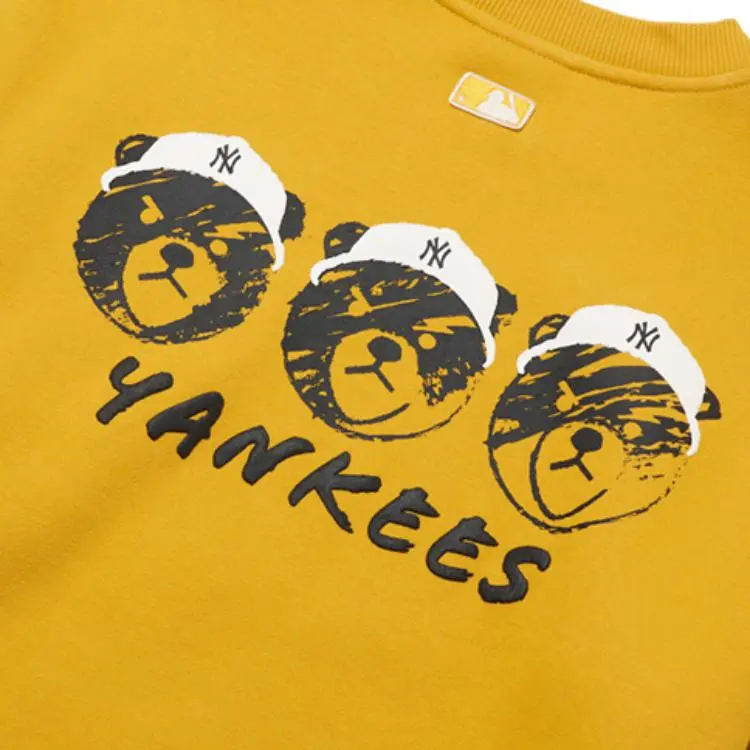 MLB Frown Bear Series Sweatshirts Unisex Yellow-2