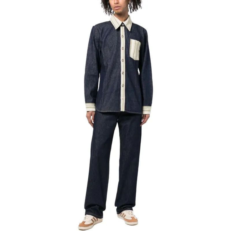 Wales Bonner Miles Denim Shirt-1