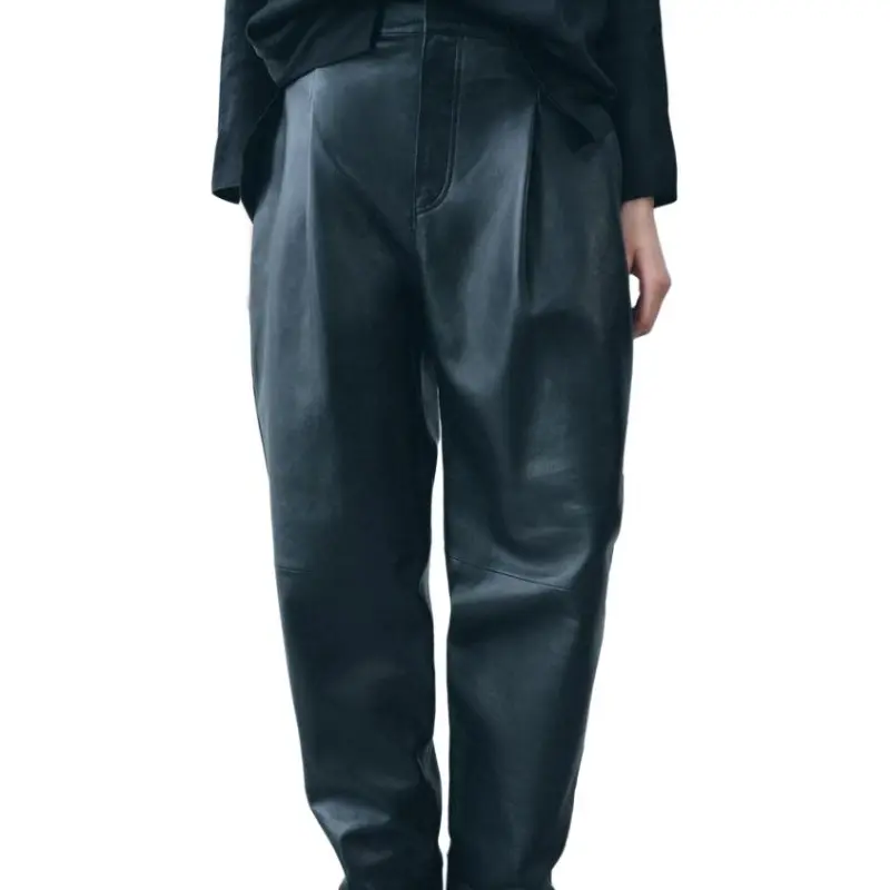 ZARA Halloween Limited Edition Series Leather Pants Women's Black-5