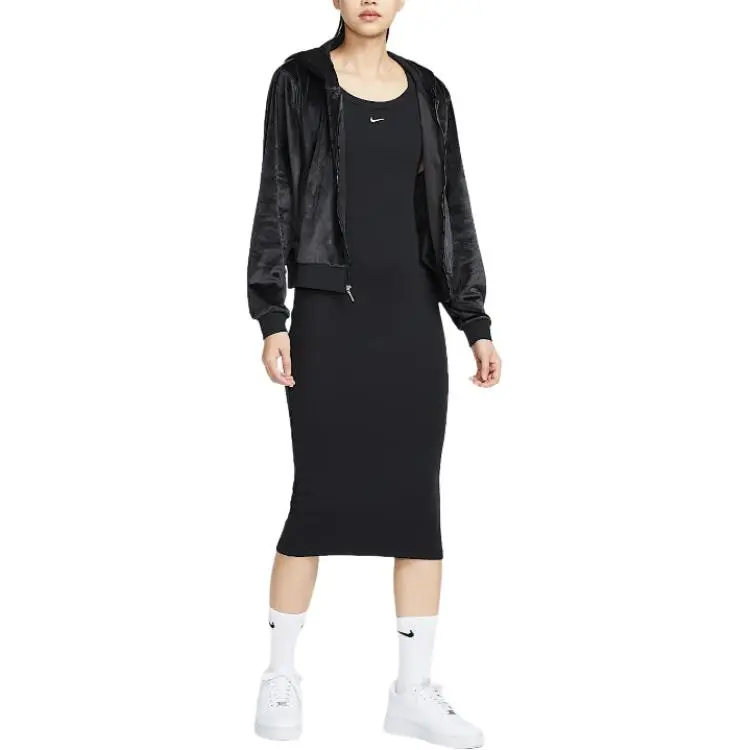 Nike Sportswear Sleeveless Dress Women's Black/Sail White-2