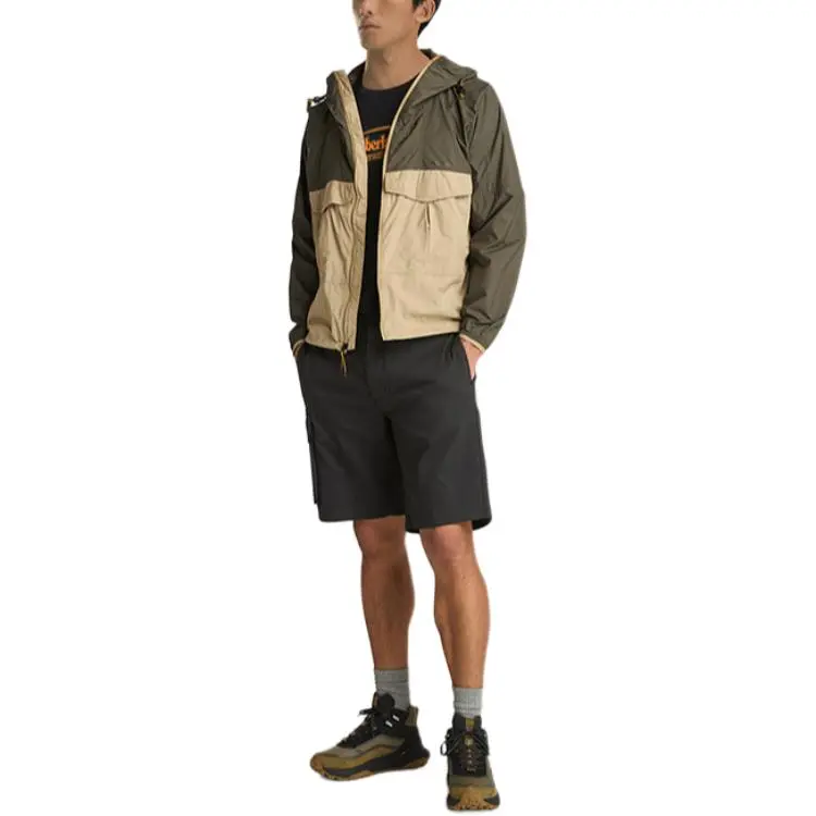 Timberland Waterproof UV Protection Sun Protection Sun Protection Clothing Men's Army Green Liquorice Yellow-3
