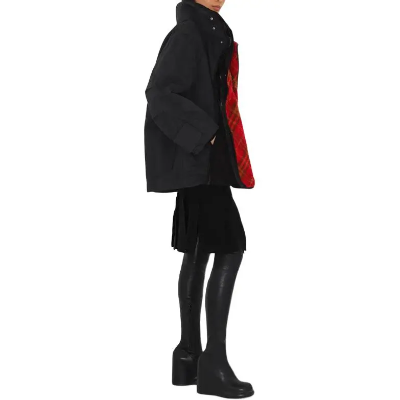 Burberry Parka Coats Women's Black-5