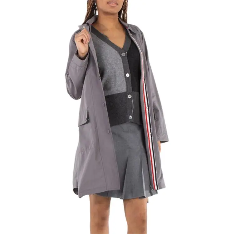 THOM BROWNE Long Sleeved Button Fastened Coat-6